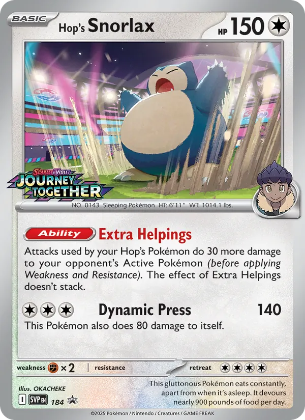 Snorlax do Lupo SVP Black Star Promos 184/225