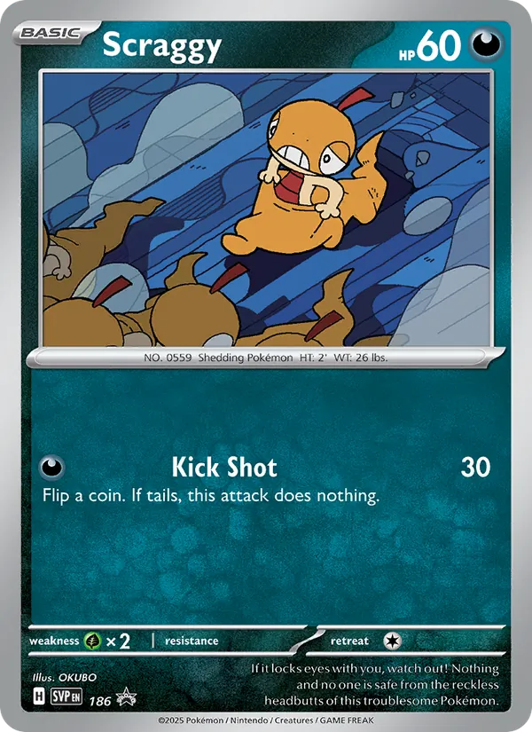 Scraggy SVP Black Star Promos 186/225