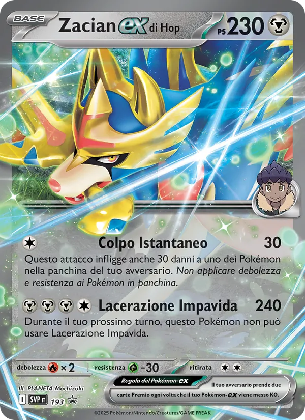 Zacian-ex di Hop SVP Black Star Promos 193/225