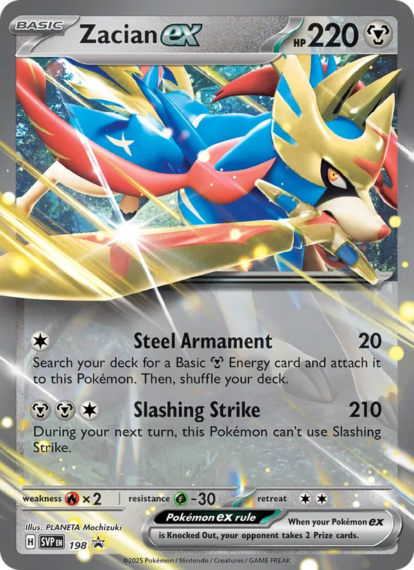 Zacian ex SVP Black Star Promos 198/225