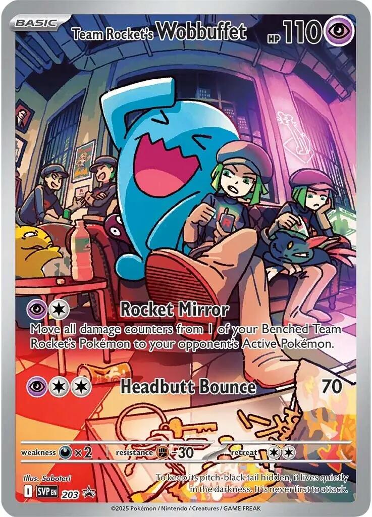 Wobbuffet da Equipe Rocket SVP Black Star Promos 203/225