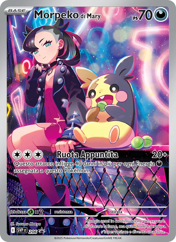 Morpeko di Mary SVP Black Star Promos 206/225