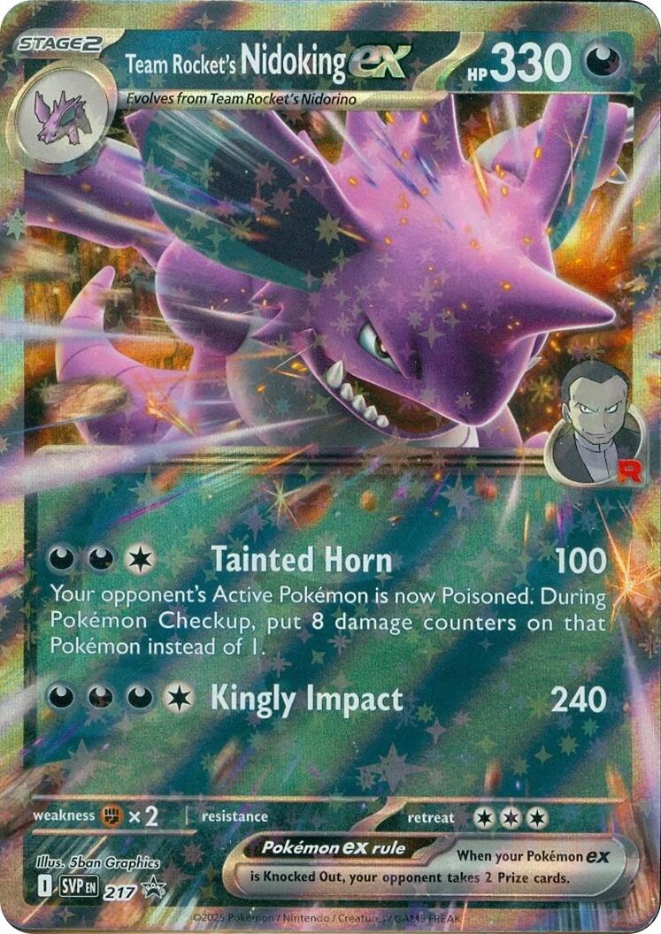 Nidoking-ex de la Team Rocket SVP Black Star Promos 217/225