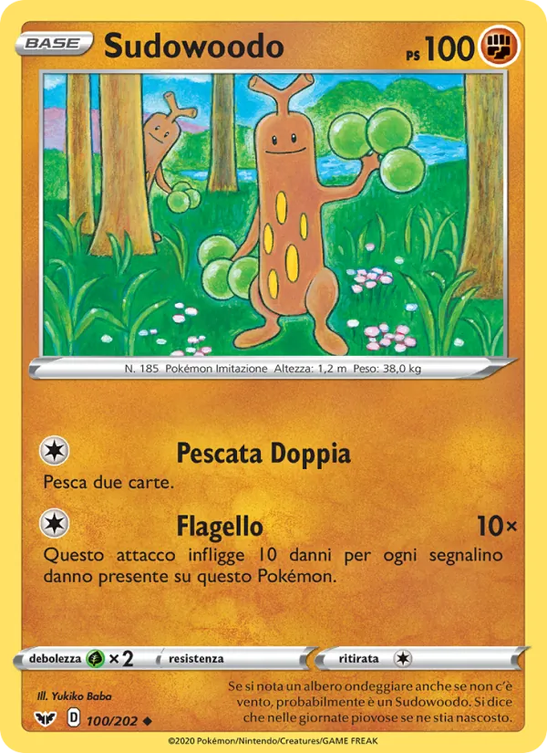Sudowoodo Spada e Scudo 100/202