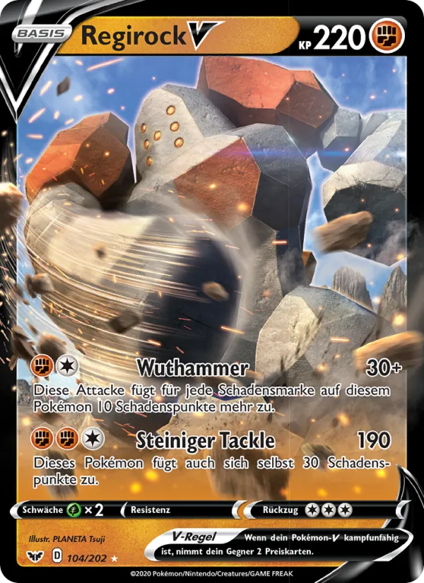 Regirock V Schwert & Schild 104/202