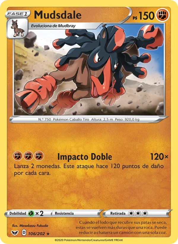 Mudsdale Espada y Escudo 106/202