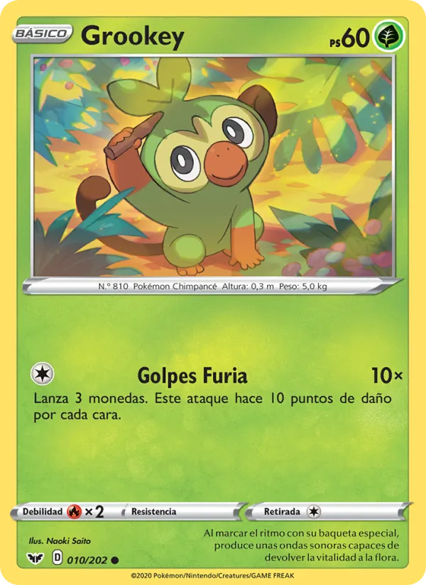 Grookey Espada y Escudo 10/202