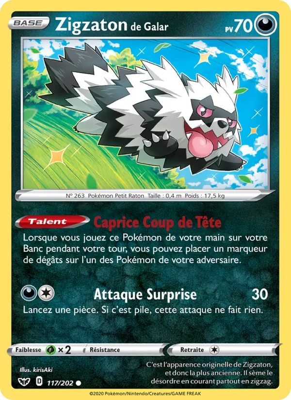 Zigzaton de Galar Épée et Bouclier 117/202