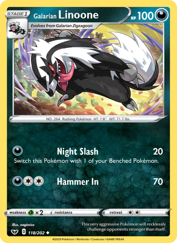 Galarian Linoone Sword & Shield 118/202