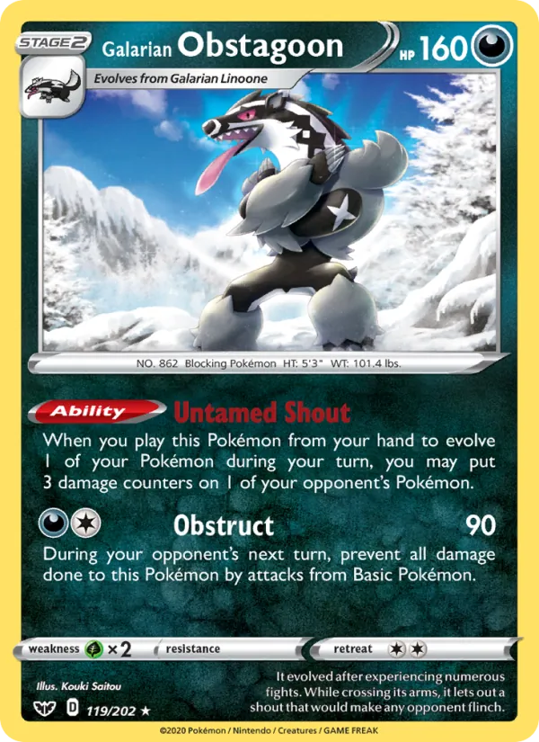 Galarian Obstagoon Sword & Shield 119/202