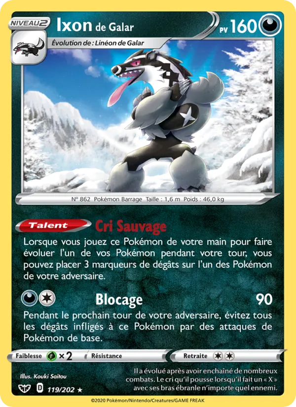 Ixon de Galar Épée et Bouclier 119/202
