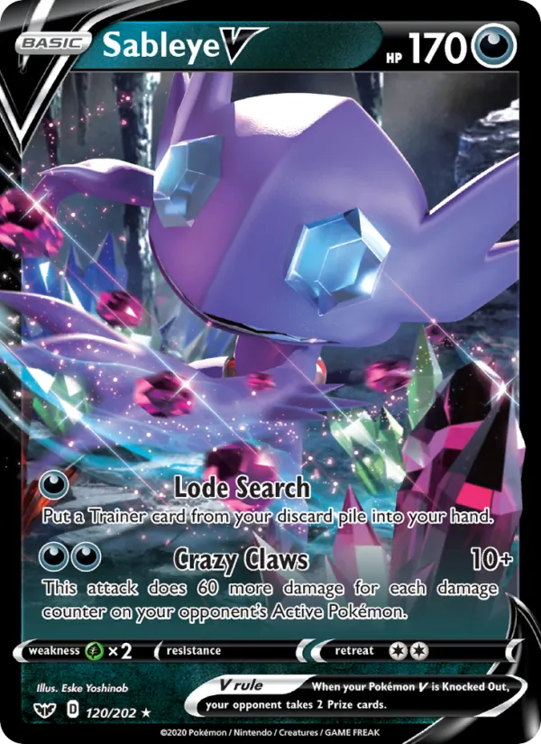 Sableye V Sword & Shield 120/202