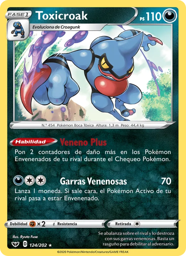 Toxicroak Espada y Escudo 124/202