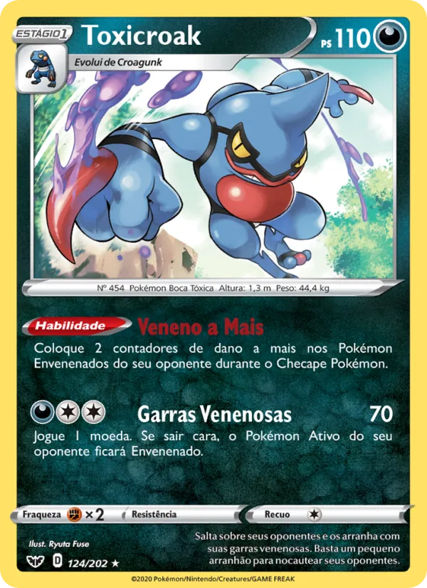 Toxicroak Espada e Escudo 124/202