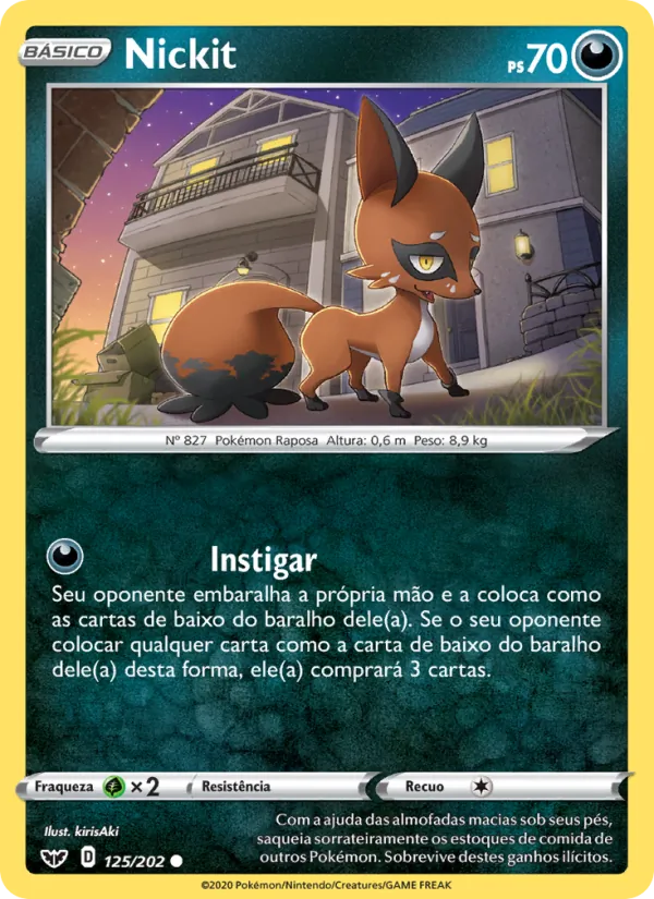 Nickit Espada e Escudo 125/202