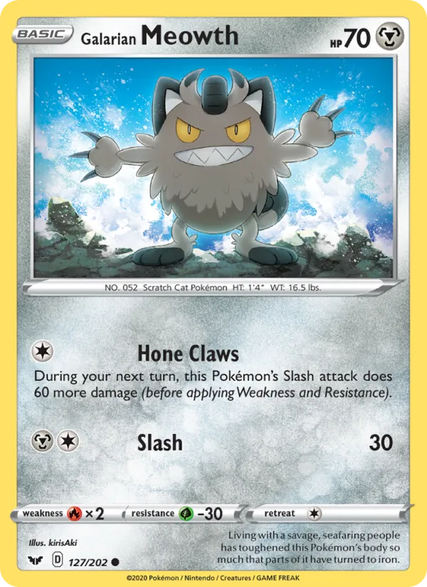 Galarian Meowth Sword & Shield 127/202