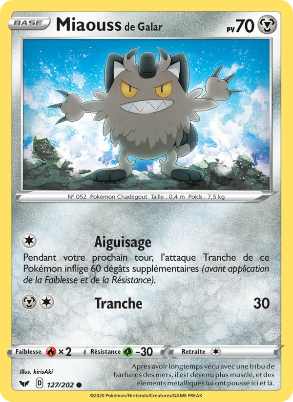 Miaouss de Galar Épée et Bouclier 127/202