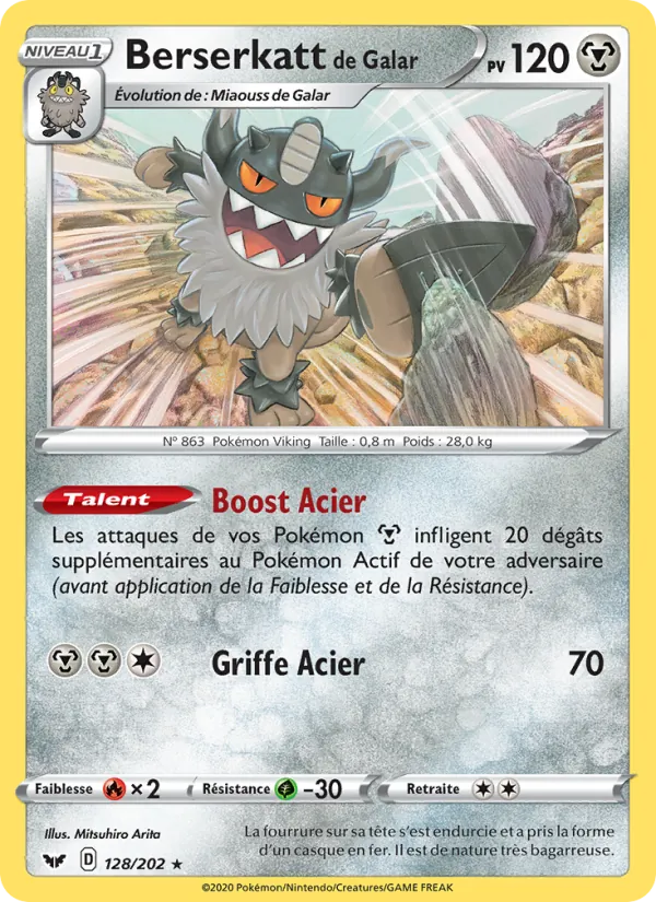 Berserkatt de Galar Épée et Bouclier 128/202