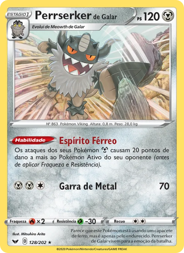 Perrserker de Galar Espada e Escudo 128/202
