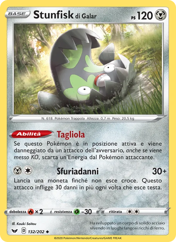 Stunfisk di Galar Spada e Scudo 132/202