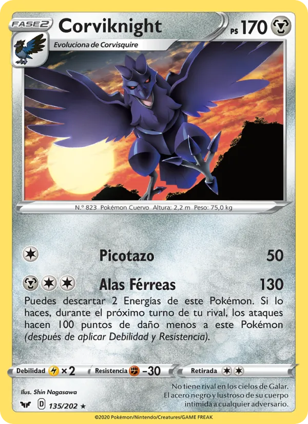 Corviknight Espada y Escudo 135/202