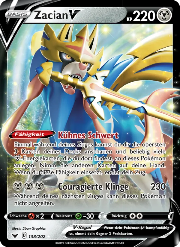 Zacian V Schwert & Schild 138/202