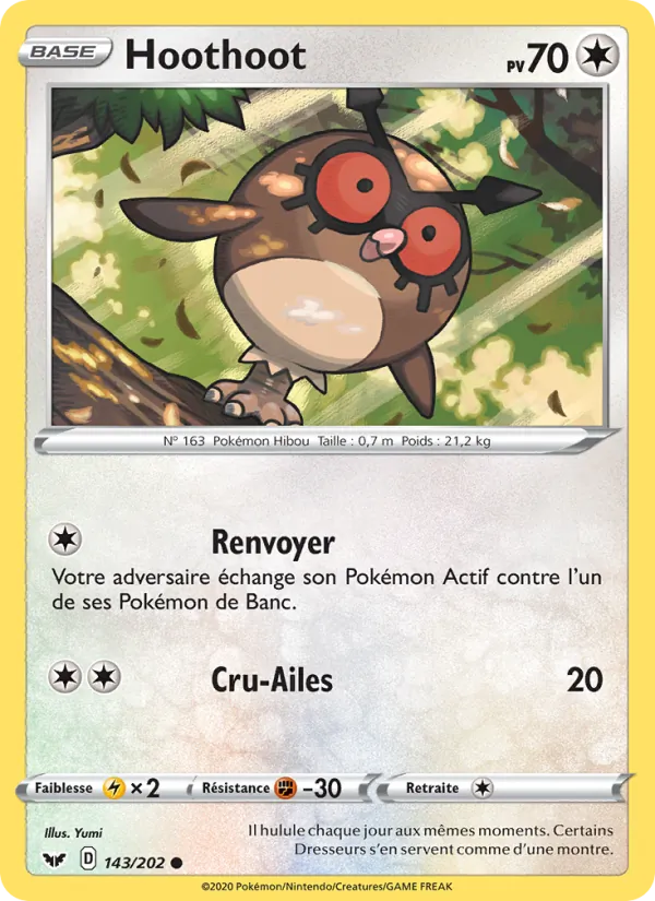 Hoothoot Épée et Bouclier 143/202