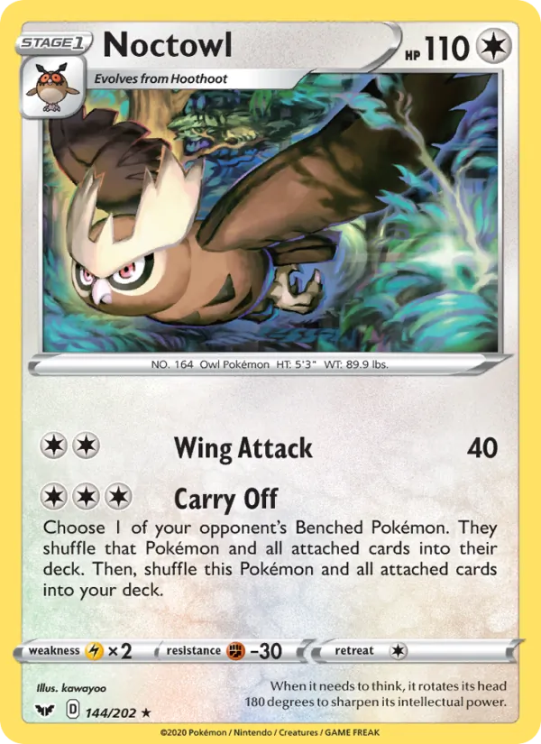 Noctowl Sword & Shield 144/202