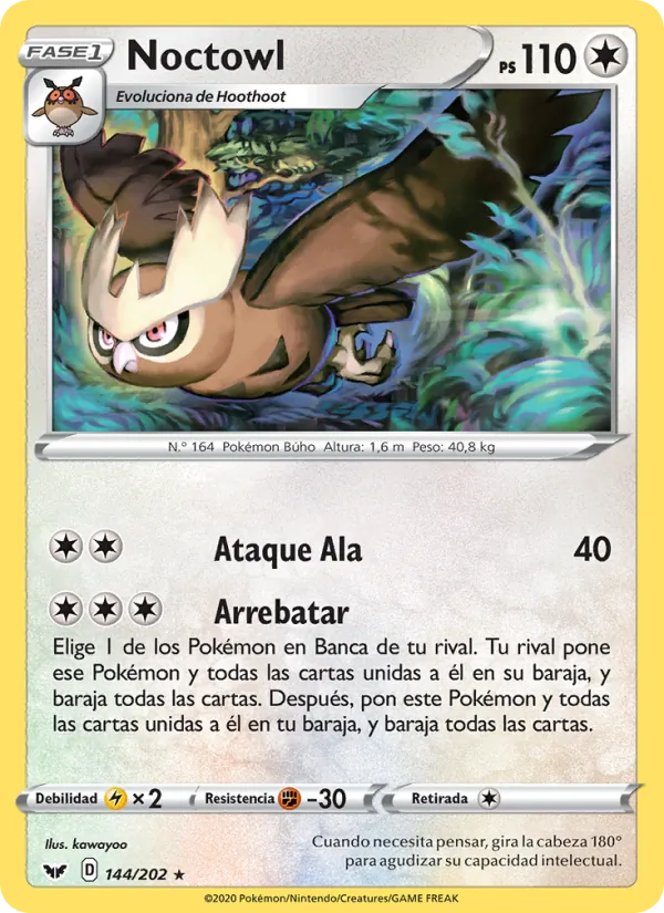 Noctowl Espada y Escudo 144/202