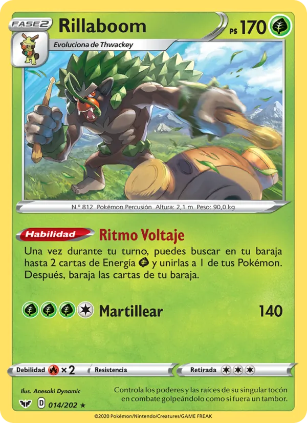 Rillaboom Espada y Escudo 14/202