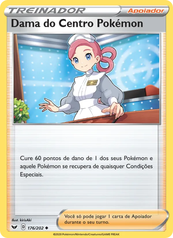 Dama do Centro Pokémon Espada e Escudo 176/202