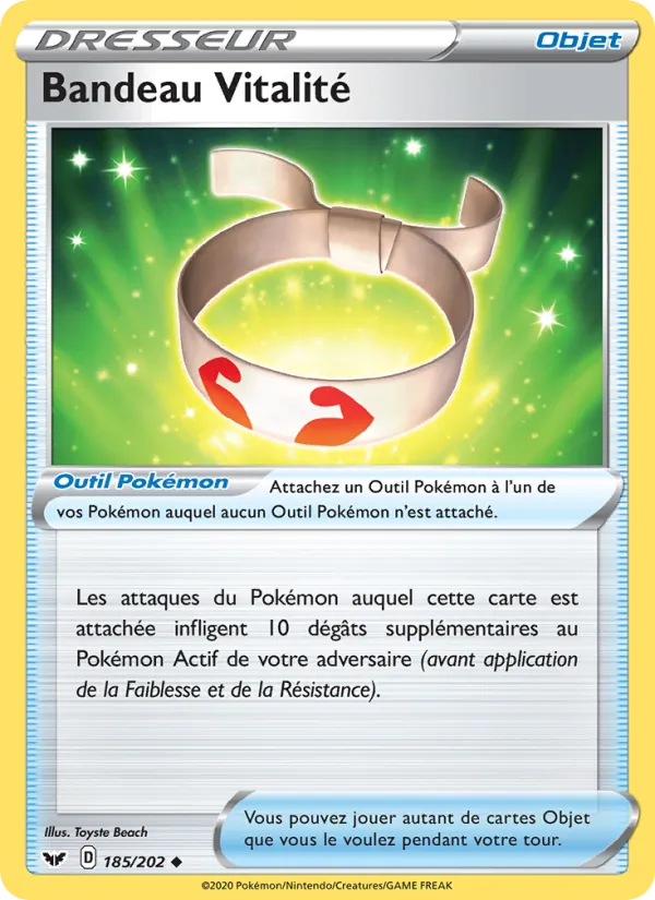 Bandeau Vitalité Épée et Bouclier 185/202