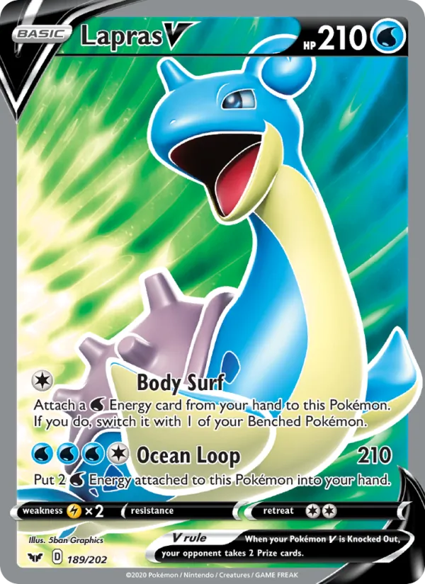Lapras V Sword & Shield 189/202