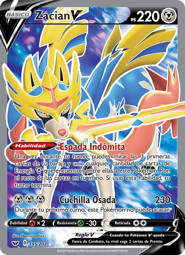 Zacian V Espada y Escudo 195/202