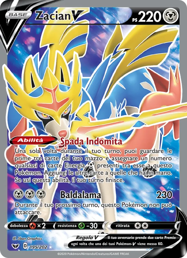 Zacian V Spada e Scudo 195/202