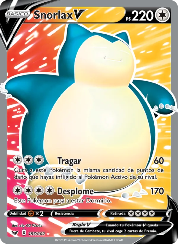 Snorlax V Espada y Escudo 197/202