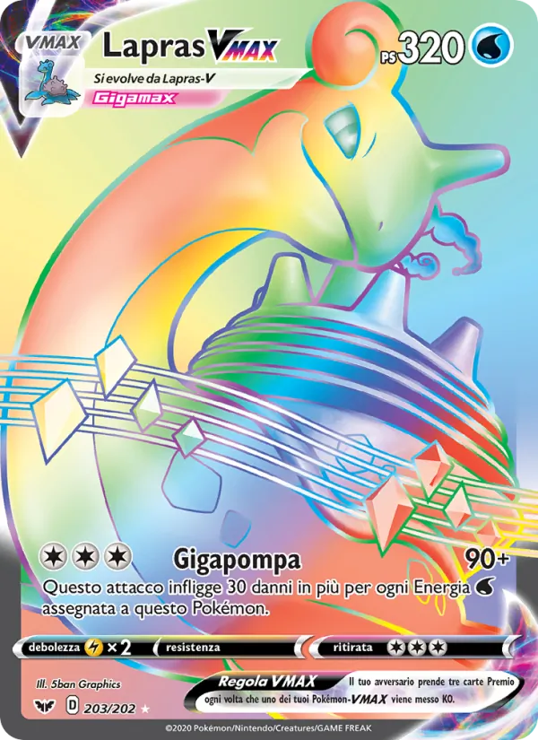 Lapras VMAX Spada e Scudo 203/202