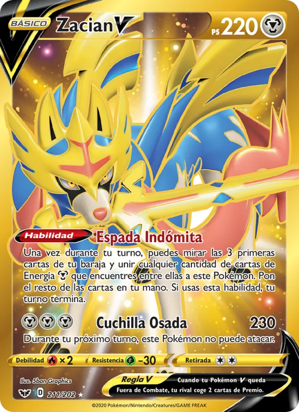 Zacian V Espada y Escudo 211/202