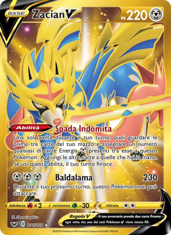 Zacian V Spada e Scudo 211/202