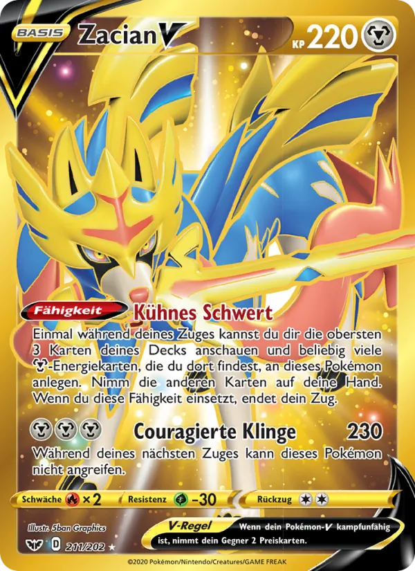 Zacian V Schwert & Schild 211/202