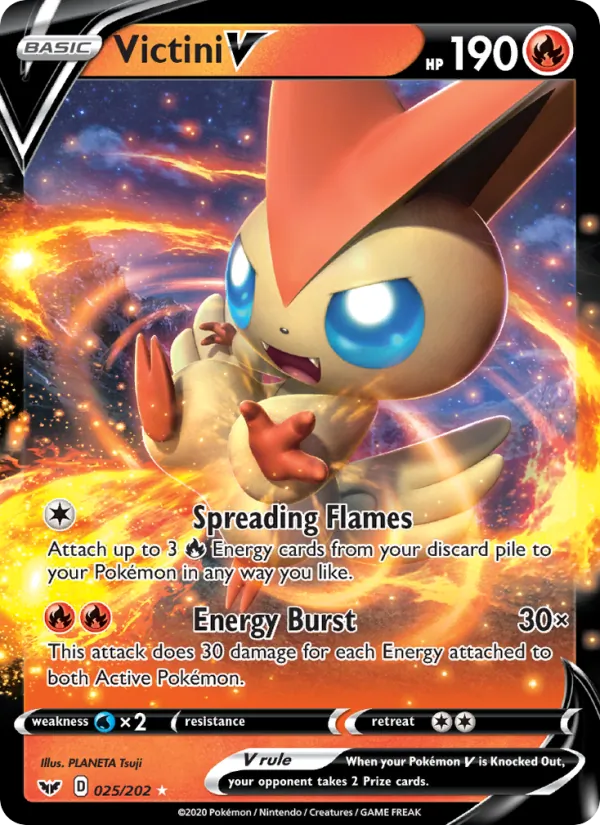 Victini V Sword & Shield 25/202