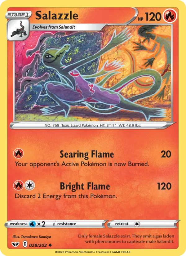 Salazzle Sword & Shield 28/202