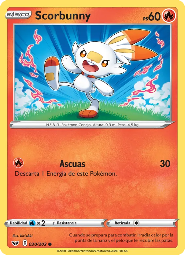 Scorbunny Espada y Escudo 30/202