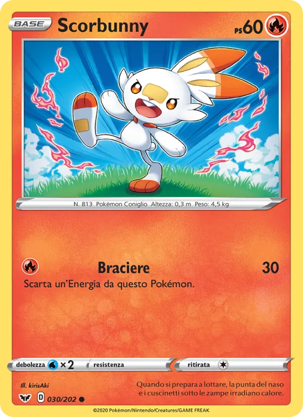 Scorbunny Spada e Scudo 30/202