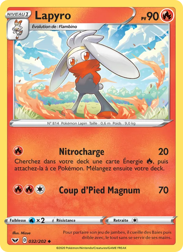Lapyro Épée et Bouclier 32/202