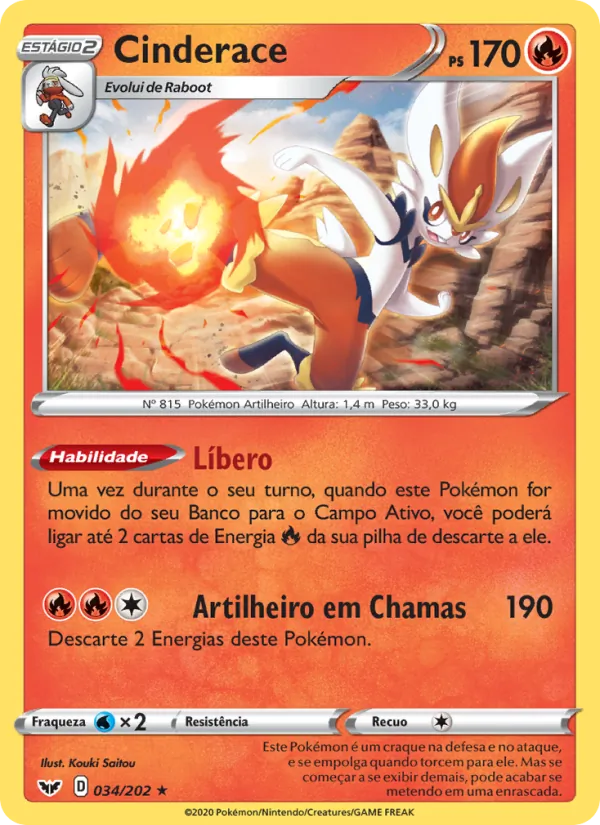 Cinderace Espada e Escudo 34/202