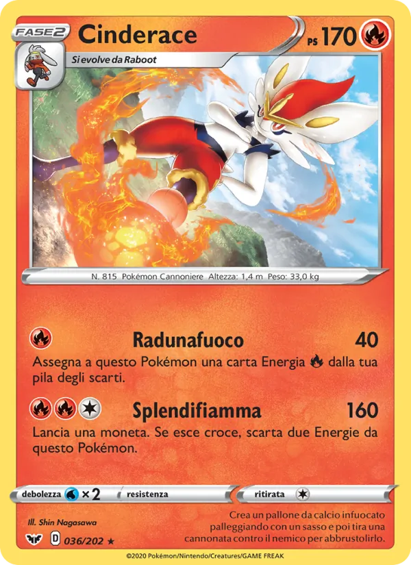 Cinderace Spada e Scudo 36/202