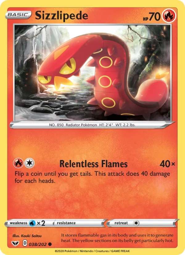 Sizzlipede Sword & Shield 38/202