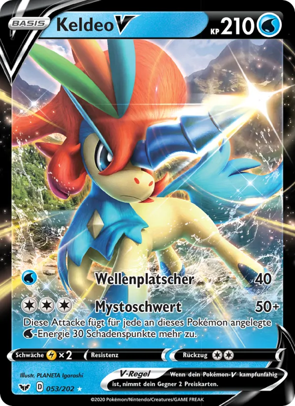 Keldeo V Schwert & Schild 53/202