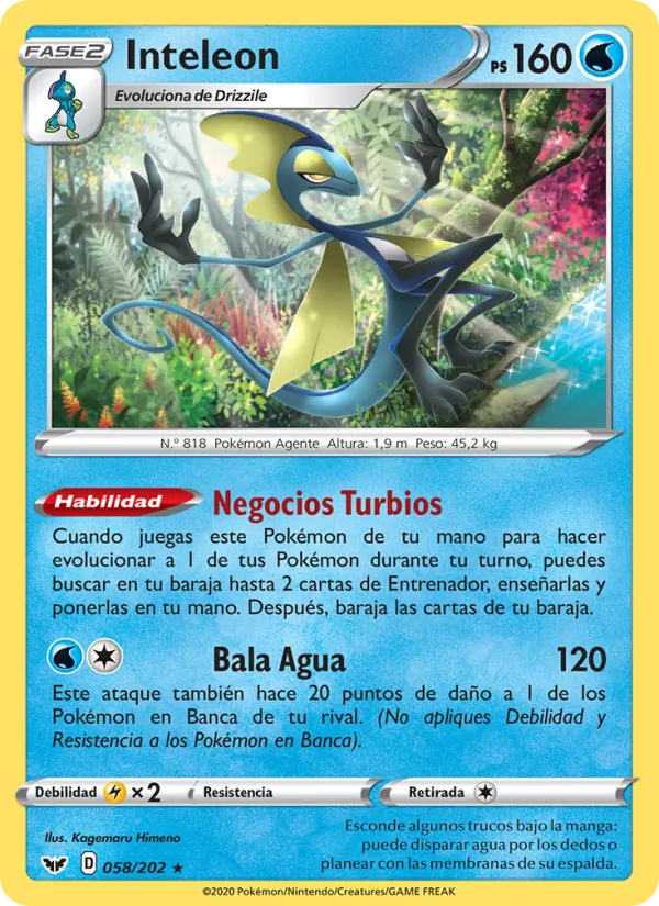 Inteleon Espada y Escudo 58/202